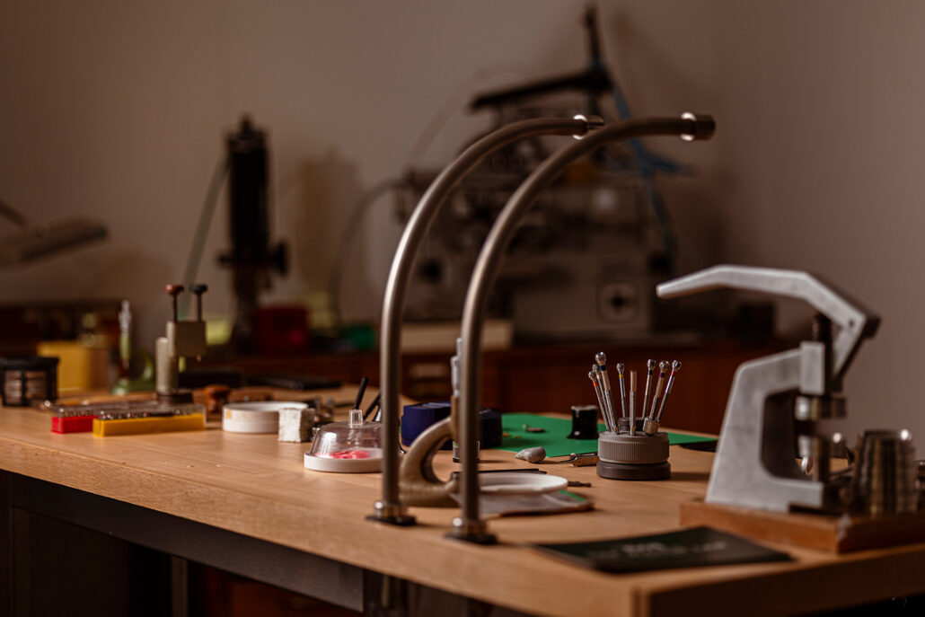 Horlogemaker werkplek